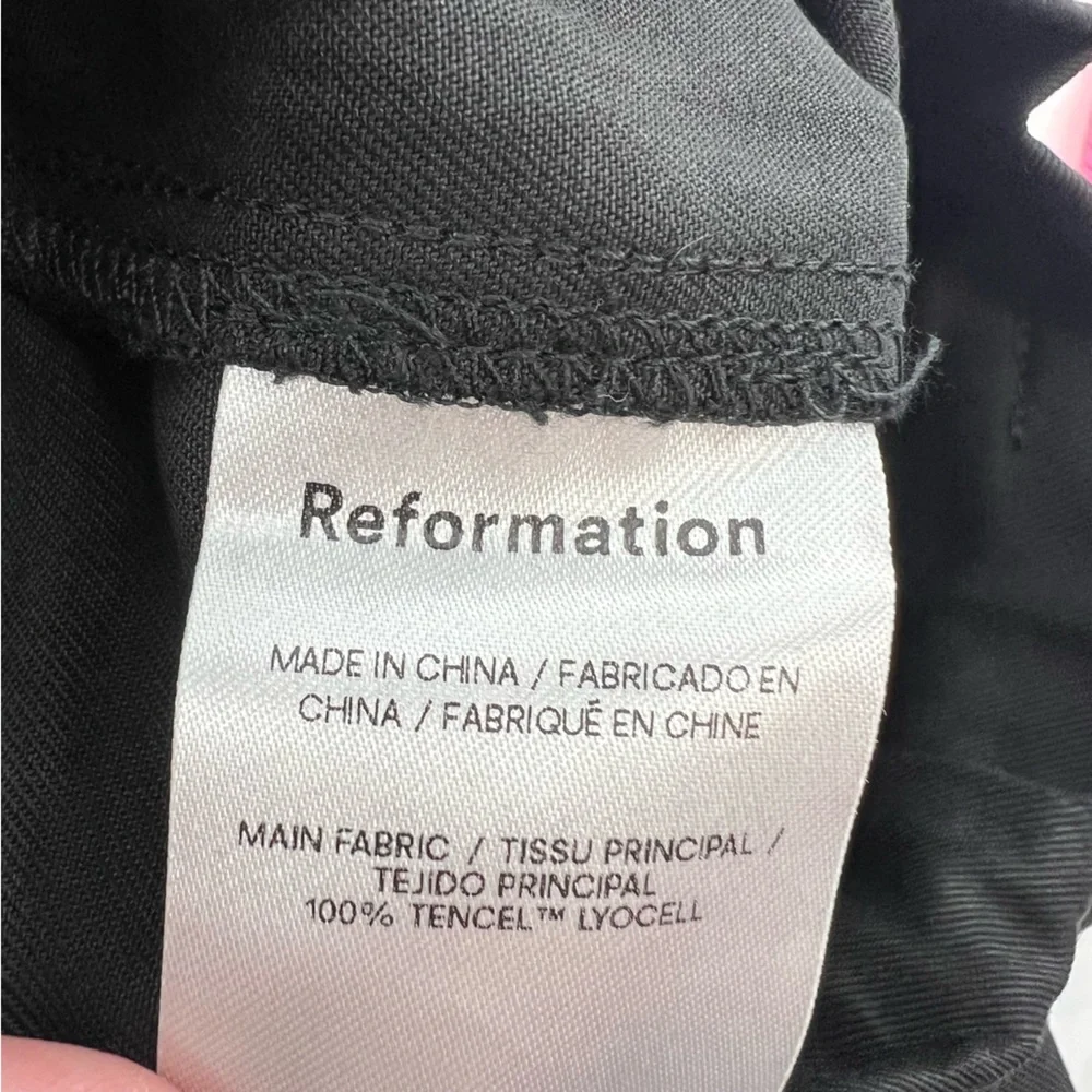 Reformation grommet drawstring waist black pants Sz S - Picture 4 of 6